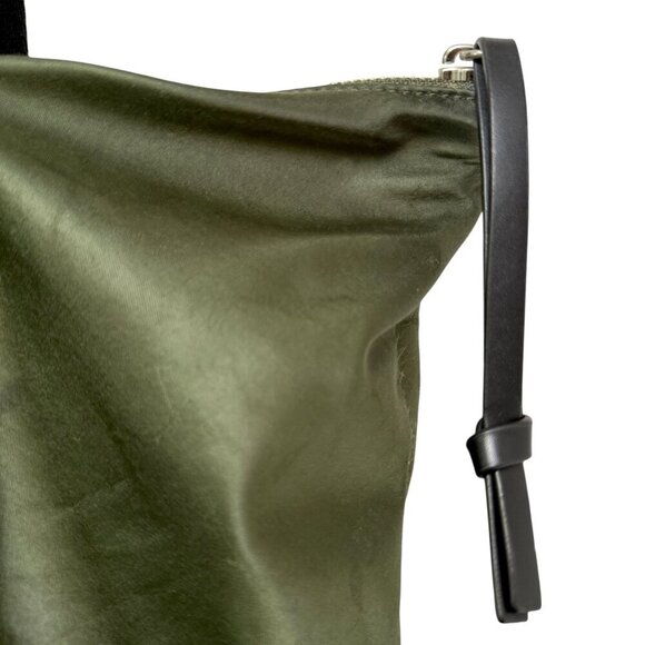 Rebecca Minkoff Totebag Olive Green Satin Overnighter Carryon - Picture 6 of 16